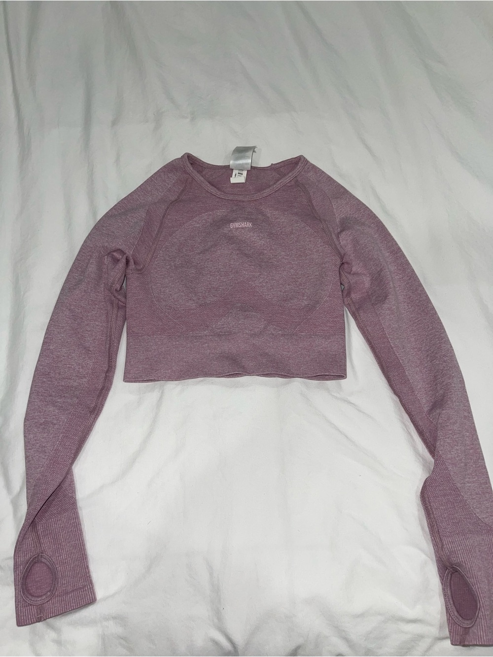 Gymshark Mauve Seamless Long Sleeve Crop Top